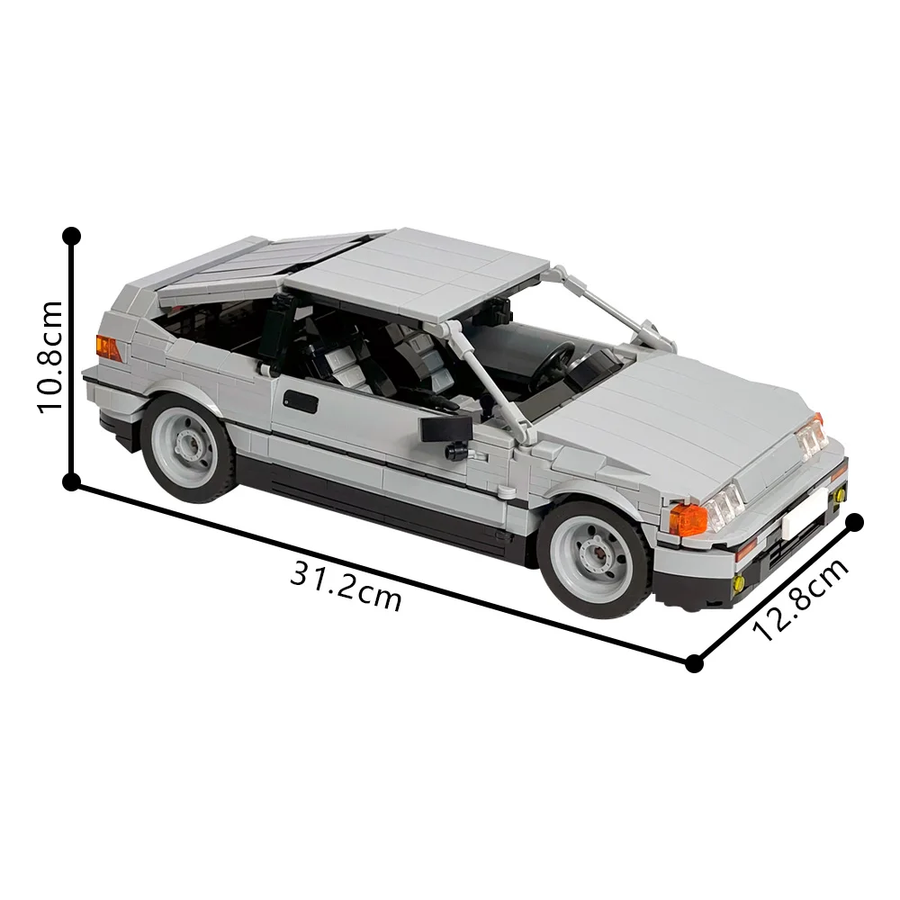 ゴブリックス MOC シティカービルディングブロックモデルロードレーシングカーブリックハイテク CR-X スポーツカー組み立ておもちゃ子供ギフト