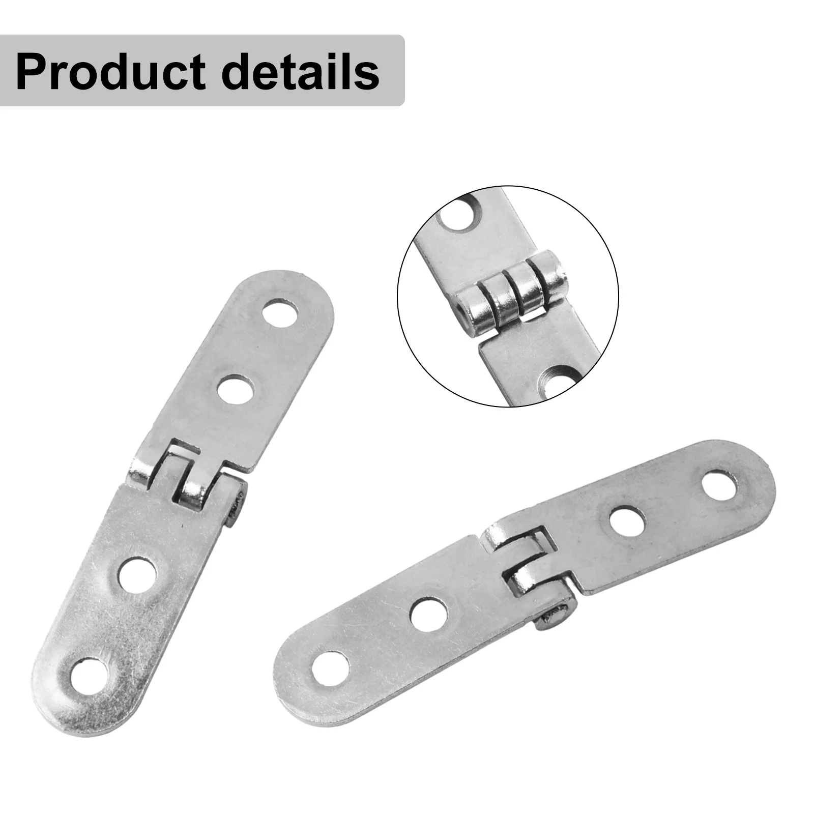 Foldable Hinge Set 2pcs for Sewing Machine Cabinet Flap Doors with Full 180 Degree Range and Secure Screw Attachment