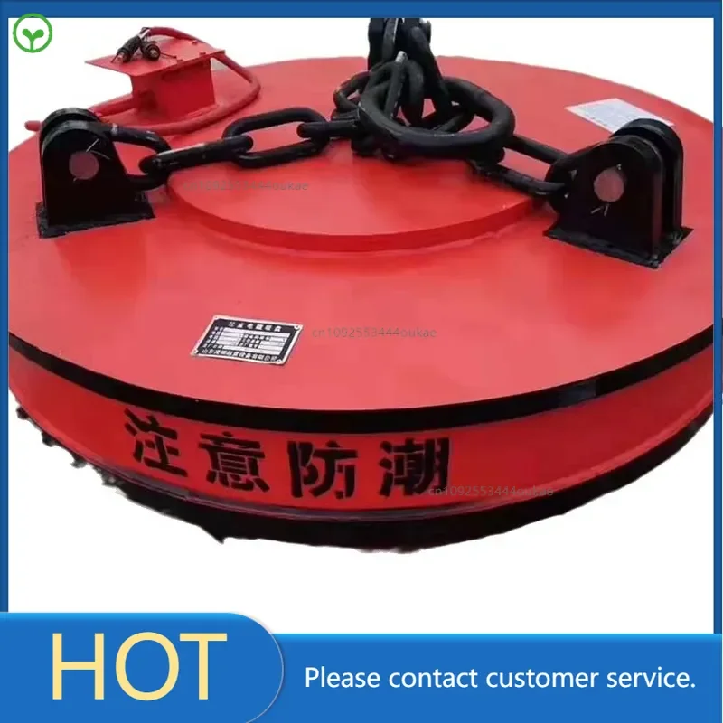 Scrap iron and steel handling, loading and unloading, even lifting electromagnetic chuck, excavator with large suction high