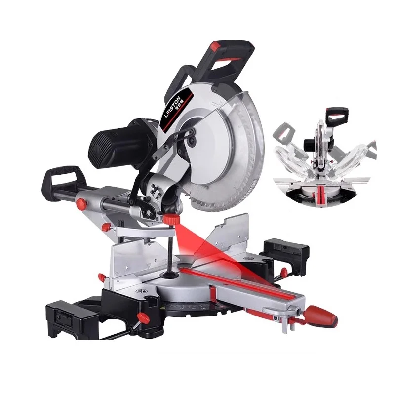 Multifunctional 8 inch 12 inch Drawbar Cutting Machine Stainless Steel Aluminum Alloy Miter Saw Push Pull Saw Woodworking Saw