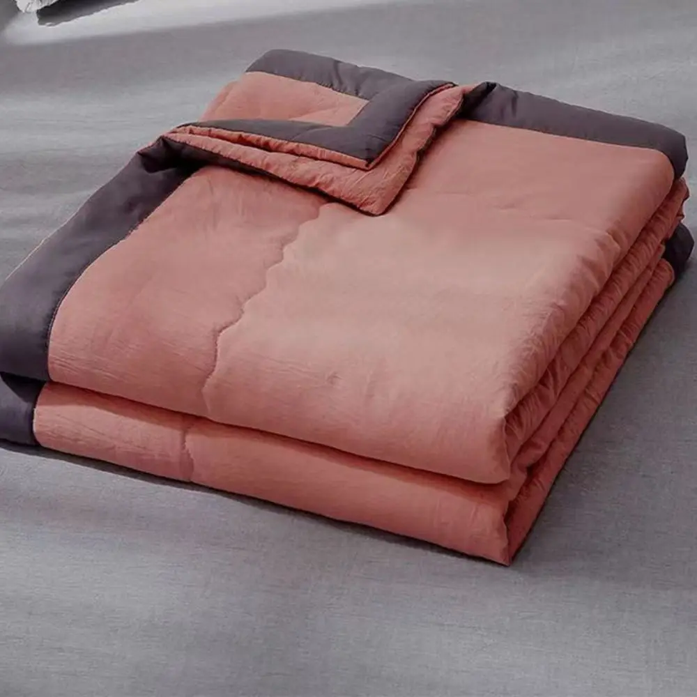 Double Sided Cooling Blanket Cold Effect Breathable Conditioning Quilt Lightweight Solid Color Cooler Quilt Spring Summer