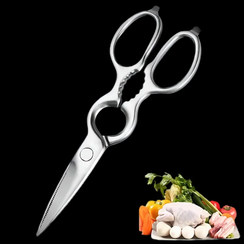 Küchen schere Edelstahl Haushalts küchen schere super scharfe multifunktion ale Knochens ch neiden Fleisch Brathähnchen Fisch