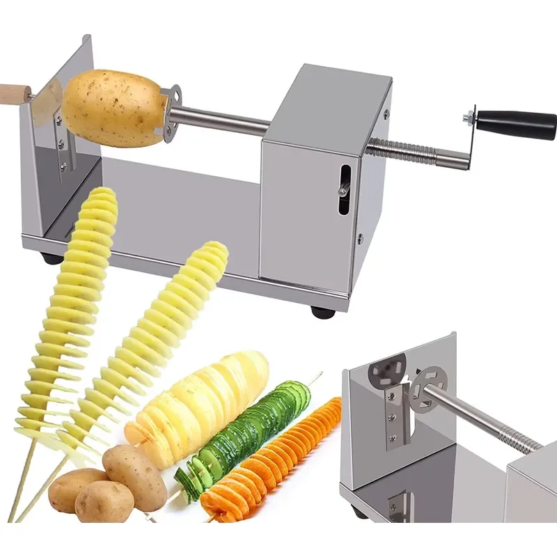 JG-10 Manual Twisted Spiral Potato Slicer French Fry Tornado Potato Tower Fruit & Vegetable Cutter