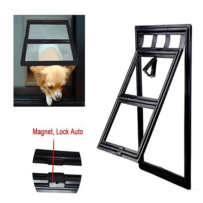 

Pet Door 1PC Cat and Dog Doorway Stopper Entry Fence No Flap Door Stopper Pet Kennel Hole House Pet Gate