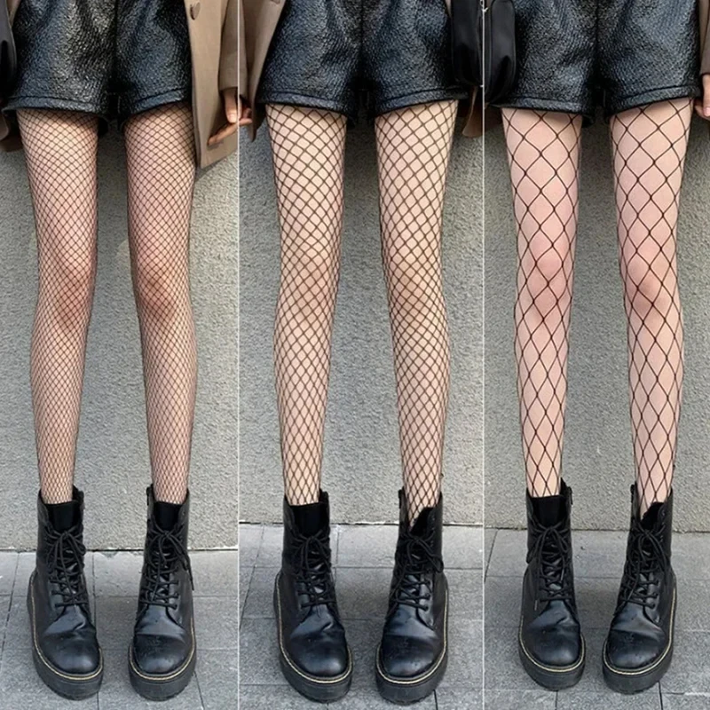 Hot Women Long Sexy Pantyhose Black High Waist Stocking High Quality Hollow Out Fishnet Stockings Tights Panty Fishnet Lingerie