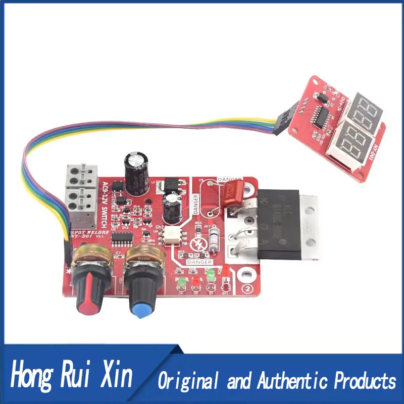 

DIY NY-D01 Control Board 40A/100A Spot Welding Machine Control Board Welder Panel Adjust Time Current Digital Display