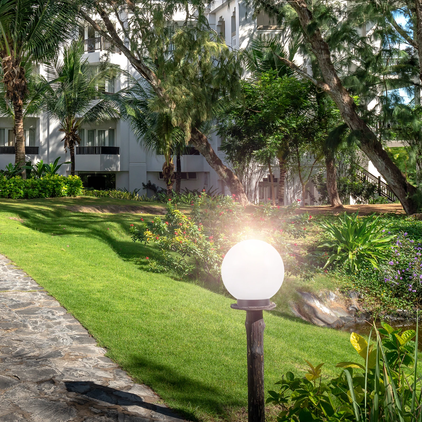 

Globe Lampshade Acrylic Lamp Cover Outdoor Porch Patio Light Globe Cover Protective Accessory Floor Light Shade