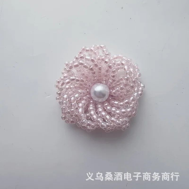 Pearl Beaded Flower Shoe Charm Accessory for Crocs Jelly Shoes DIY 3D Buckle Decoration Korean Style Crystal view 6