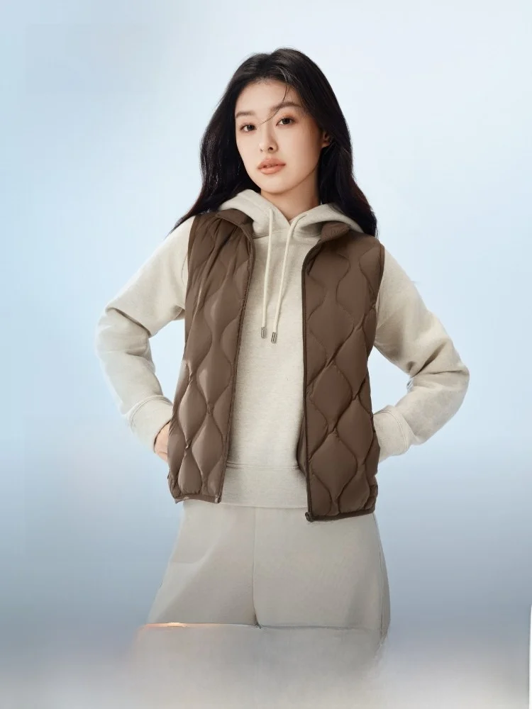 

Жилет Bosideng 2025 весенний женский легкий стеганый с утеплителем, повседневный, на молнии, без рукавов, пуховый