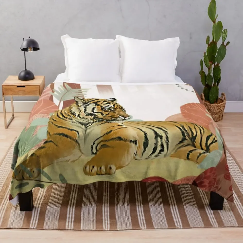 Calm Tiger - Bengal Throw Blanket Fluffy Softs Moving Custom Giant Sofa Blankets