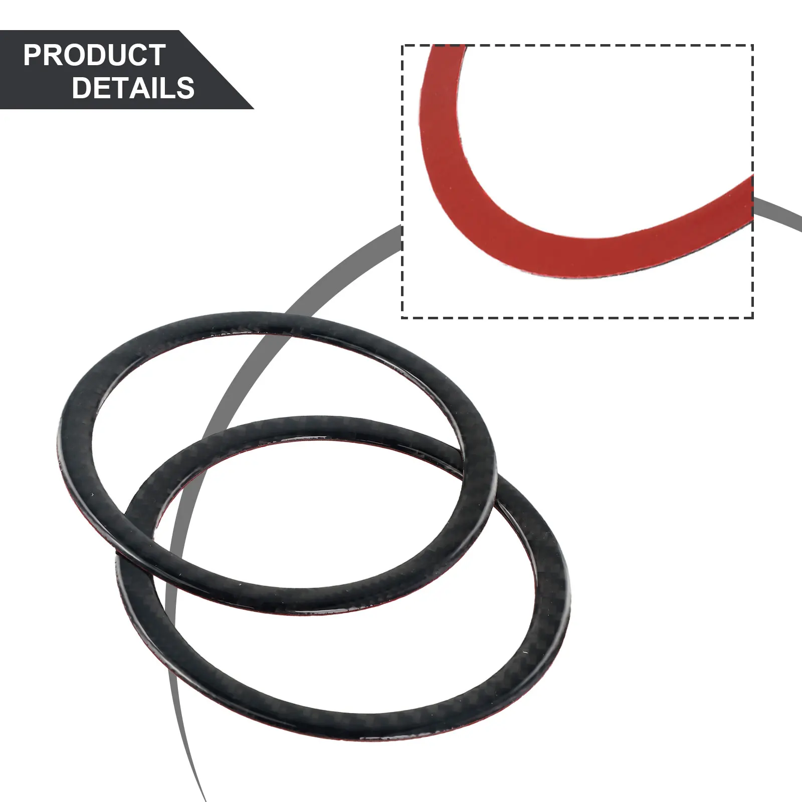 

Carbon Fiber Door Speaker Loudspeaker Frame Trim 2pcs Kit For For BMW 3 Series E90 E92 2005 2012 Compatible Replacement