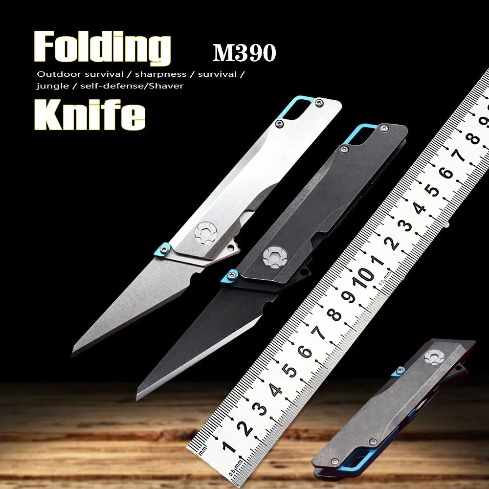 

M390 Steel Folding Knife Ball Bearing Outdoor Hunting Survival Camping Rescue Pocket Fruit Knife Parcel Knife EDC Sharp Tool