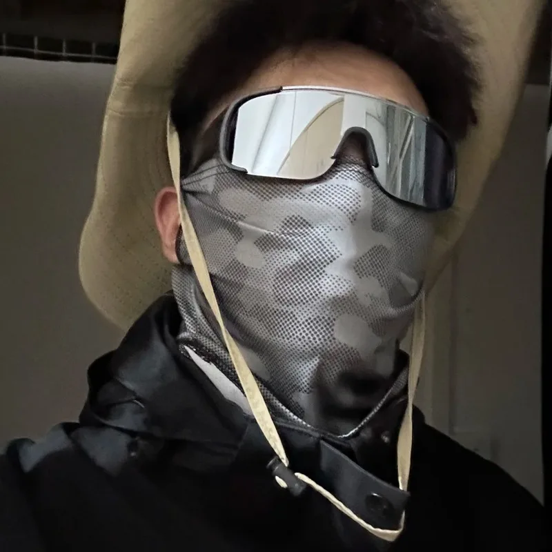 الصيف الرجال واقية من الشمس قناع الحرير الجليد الرقبة الأشعة فوق البنفسجية حماية غطاء الوجه واقية من الشمس الوجه مع ركوب الدراجات في الهواء الطلق قبعات الحماية من الشمس قبعات