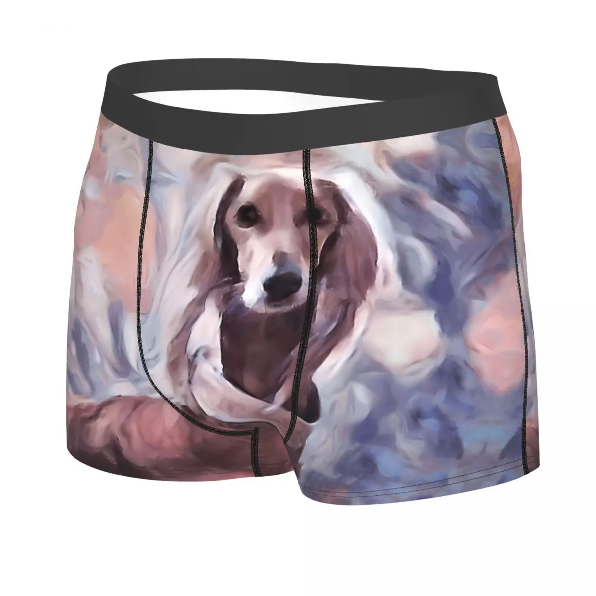 Saluki Men Boxer Briefs Underwear Greyhound Ears Dogs Highly Breathable High Quality Sexy Shorts Gift Idea