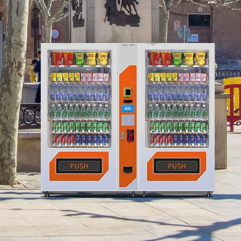 Touch Screen Snacks Vending Machine With Card Reader Bill And Coin Vending Machine Combo Drinks