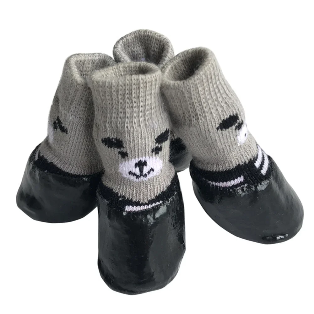 Winter warm puppy socks, anti-skid crane snowboots, waterproof puppy, Chihua dog shoes, small size