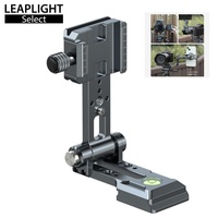 LEAPLIGHT Folding Camera L Holder w Arca 1/4 ColdShoe Quick Release L Bracket Vetical Shooting for DSLR SLR Camera Tripod Video