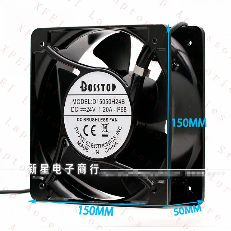 D  1pcs  FOR BOSSTOP D15050H24B 15050 15CM 24V 1.20A IP68 waterproof fan