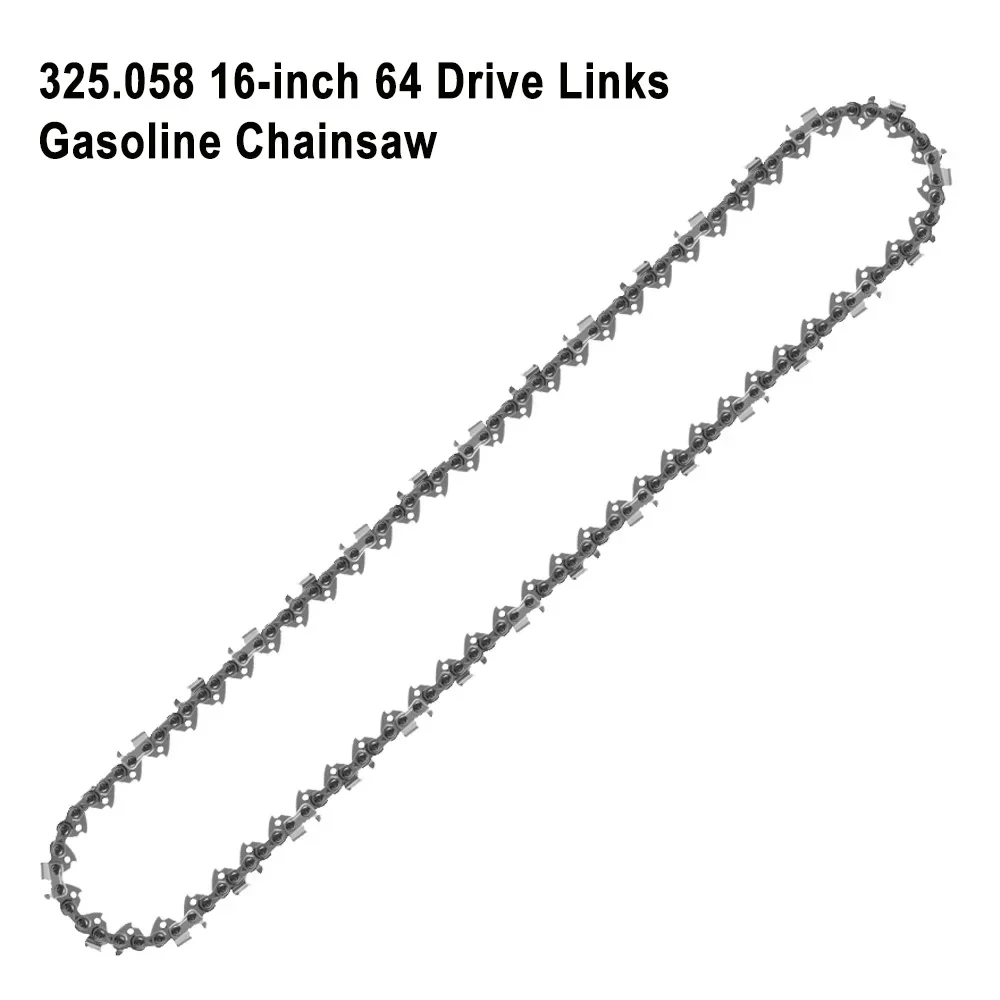 منشار دائري قوي الرأس ، قضيب توجيه وسلسلة منشار ، سبيكة أخدود ، 16 "، 64 وصلة ،" سلسلة بنزين ، الملعب"