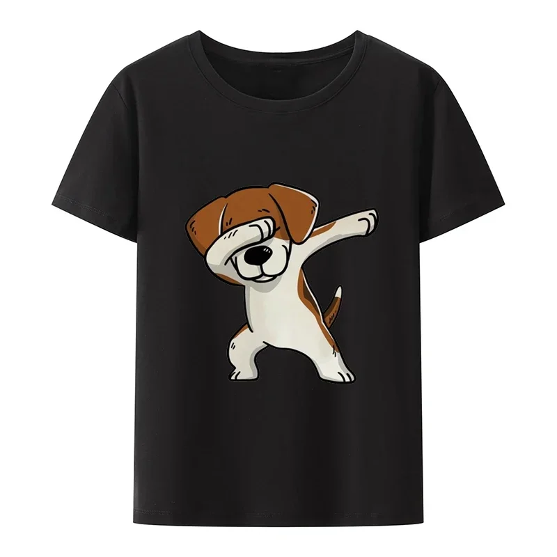 Beagle T-shirt Women Casual Streetwear Graphic Tees De Mujer Camisa  Loose Kawaii Clothes Trending Cool Student Hipster