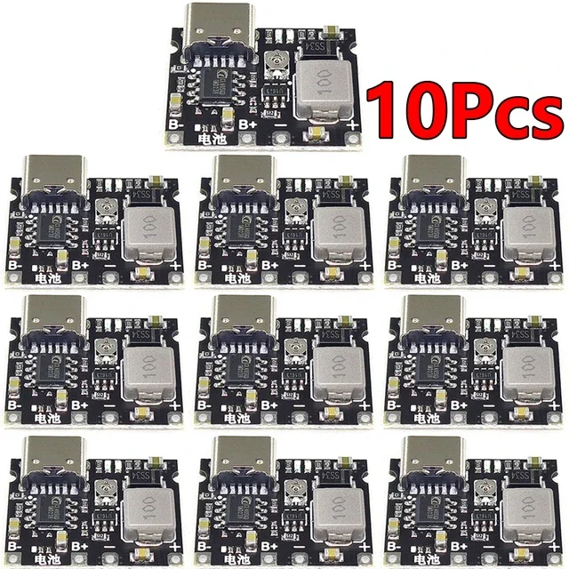 Lithium Li-ion 18650 3.7V 4.2V Battery Charger Board DC-DC Step Up Boost Type-C 2A Lithium Battery Fast Charge For arduino Board