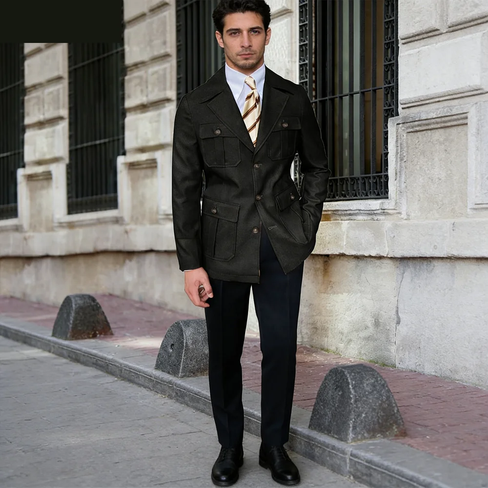 

Moda verde denim jaqueta para homem feito sob medida clássico único breasted blazer 1 peça de baile masculino formal fino ajuste