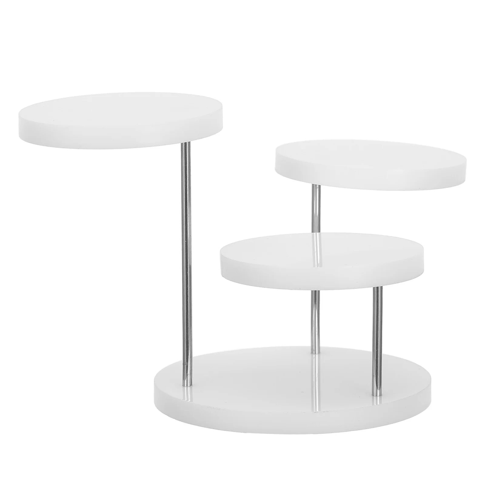 

Подставка для ювелирных изделий, 3-уровневая белая, современный дизайн для серег, колец, ожерелий, браслетов, подставка для ювелирных изделий для розничной торговли и дома