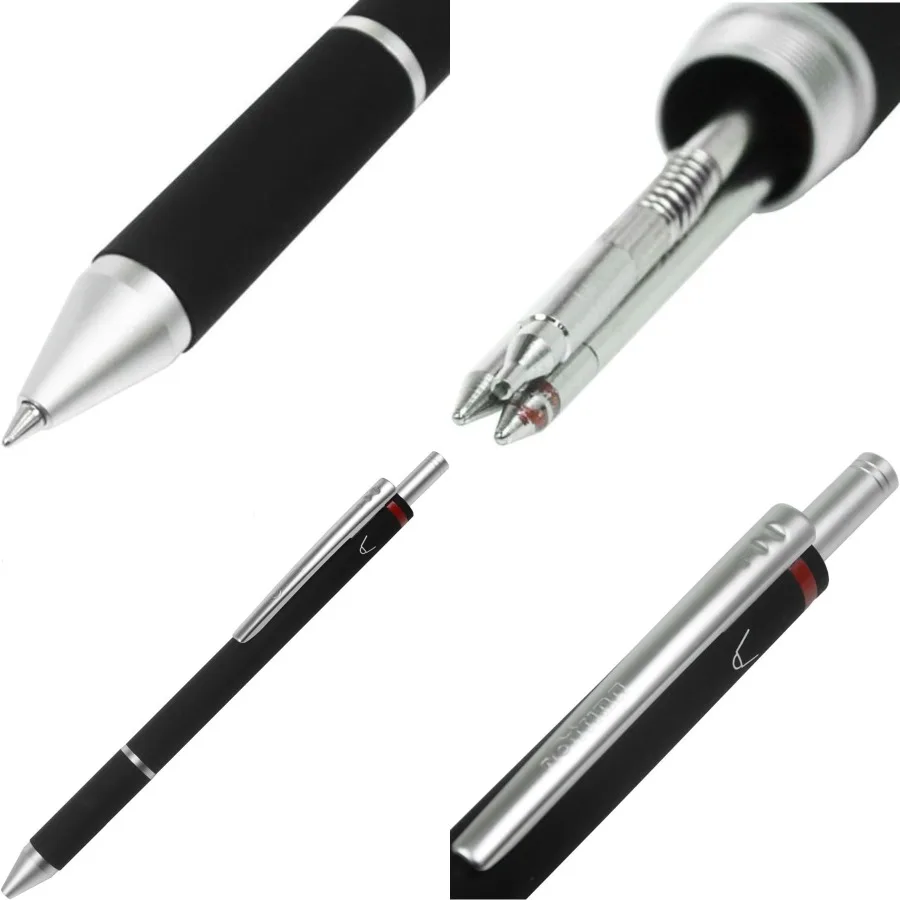 

rOtring Trio Ballpoint Pen with 0.5mm Mechanical Pencil Black Body for Precision Writing and Drawing in Office School and Creat