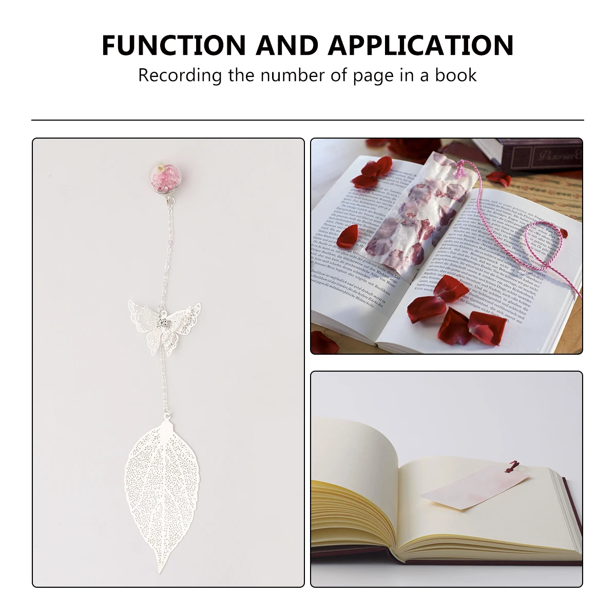 

Dried Flower Bookmark Boxed Leaf Shaped Bookmarks Page Marker School Supplies Students Stationery Elegant Decorative Lightweight