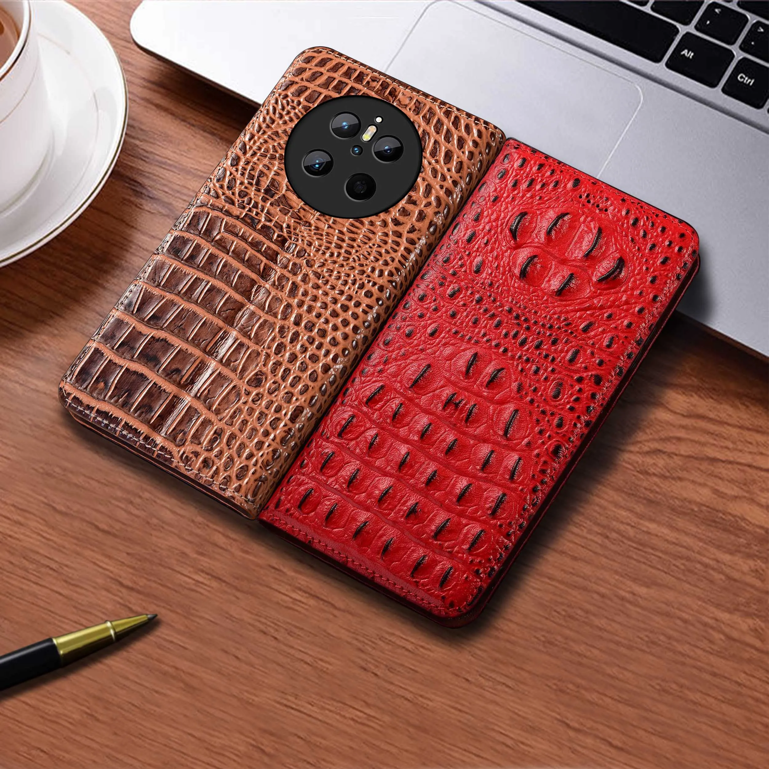 

Crocodile Claw Pattern For HuaWei Mate 9 10 20 20X 30 40 50 60 70 4G 5G Pro Lite Plus RSR Of Genuine Leather Flip Phone Case