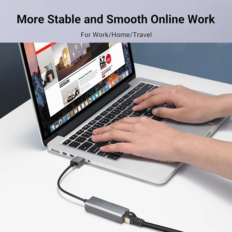 100/1000 Мбит/с USB-адаптер Ethernet типа C Сетевая карта USB Type-C к RJ45 Lan Интернет-кабель для MacBook PC Windows XP 7 8 10 LUX