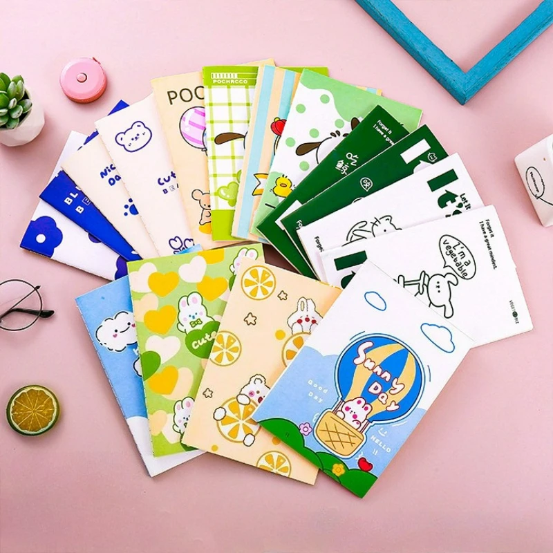 Random 1 Pc Cartoon Mini Notebook Kawaii A5 Notepad Colorful Cover Journal Diary for  Students School Office Stationery Supplies