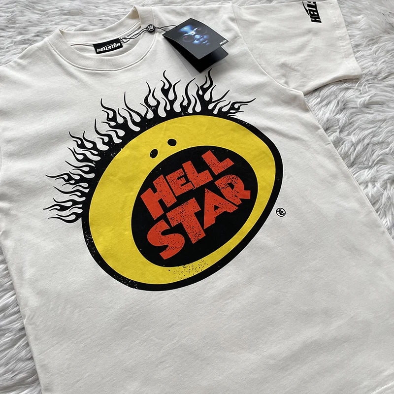 Hellstar Studios Slime Tee Trendy ort Sve Pure Cotton T-irt Youth Summer Faion round Ne Top for Young Men