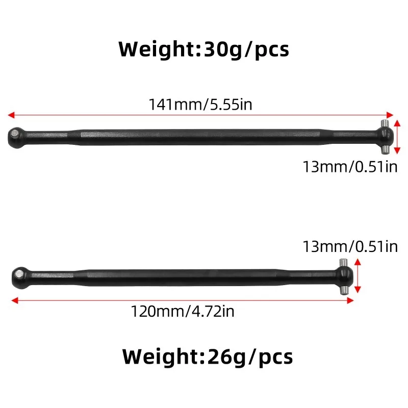 

Medium Transmission Shaft W250 for ARRMA 1/8 KRATONV5 V6 Coarse Carbon Steel AR310472 AR310