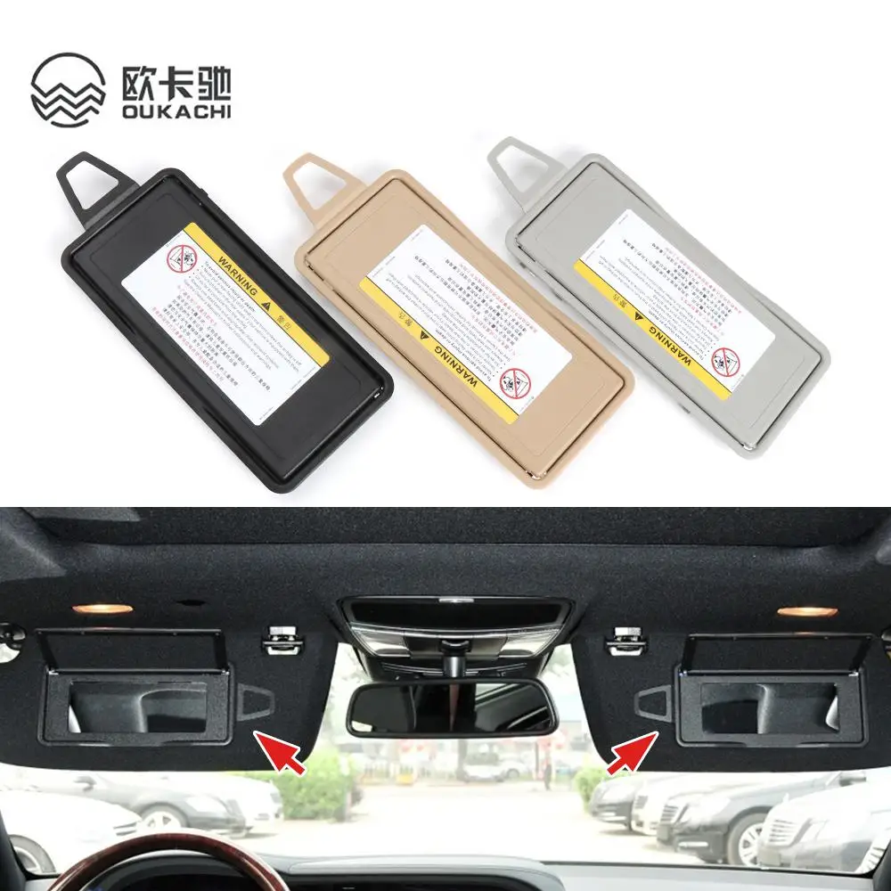 

Left/Right Black Gray Beige Sun Shade Visor Makeup Cosmetic Mirror Cover For Mercedes Benz W220 S Class A2208100110