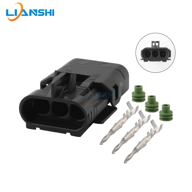 

12020827 Automotive connector 3-hole wire harness connector rubber shell sheath with terminal DJ3032Y-2.5-11