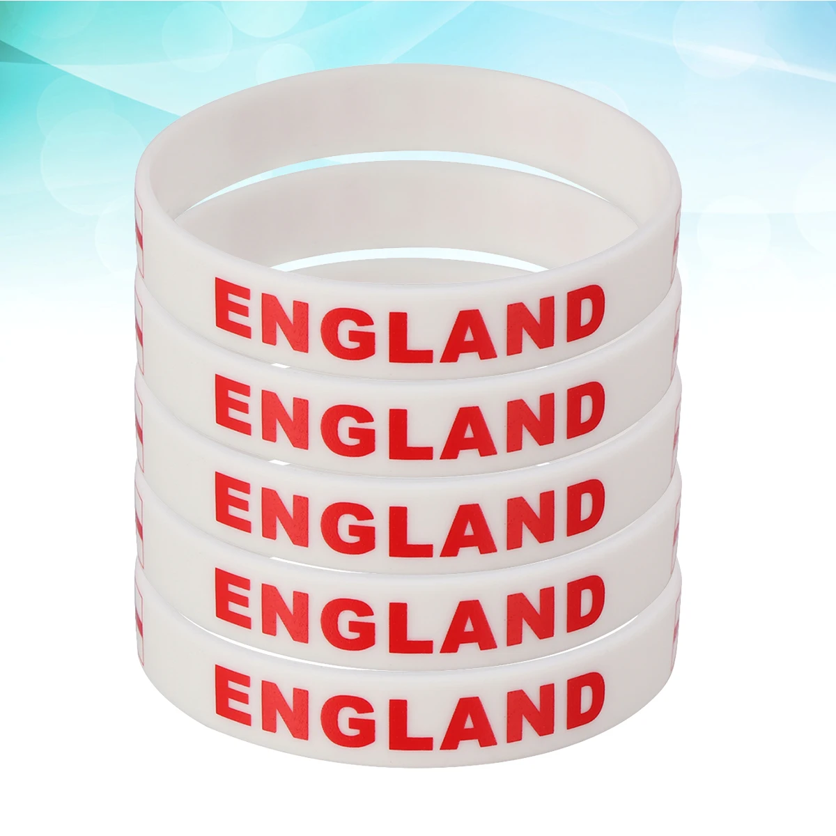 

5pcs Country Flag Silicone Wristbands Soft Durable Sports Bracelets For Games Football International Events Comfortable Fit All