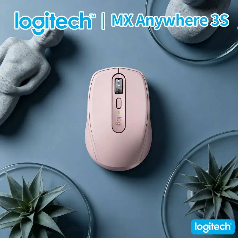 Logitech MX Anywhere 3S - 8K DPI Darkfield, MagSpeed Scroll, Silent Click, Multi-Device Sync, Home Office & Short Trip Use