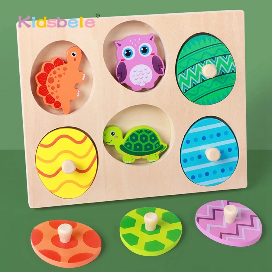 ألعاب مونتيسوري الخشبية ألعاب حيوانات ألغاز للأطفال بعمر 1-3 سنوات لعبة تعليمية مطابقة ألعاب الفرز للأطفال والفتيان والفتيات