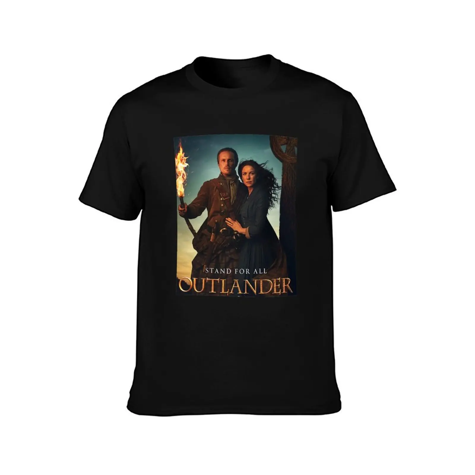 Outlander Stand For All Jamie and Claire T-Shirt All Match Print Short Sleeve Top T-Shirt