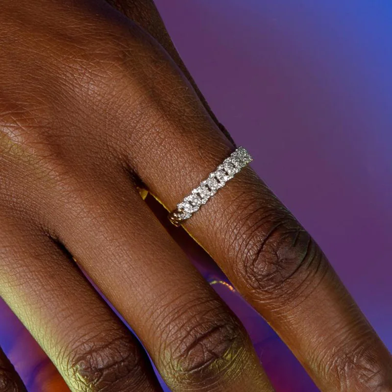 Gold Color Stacking Rings for Women Hollow Micro-inlaid Zircon Crystal Punk Korean Style 2024 Fashion Jewelry Dropshipping R733