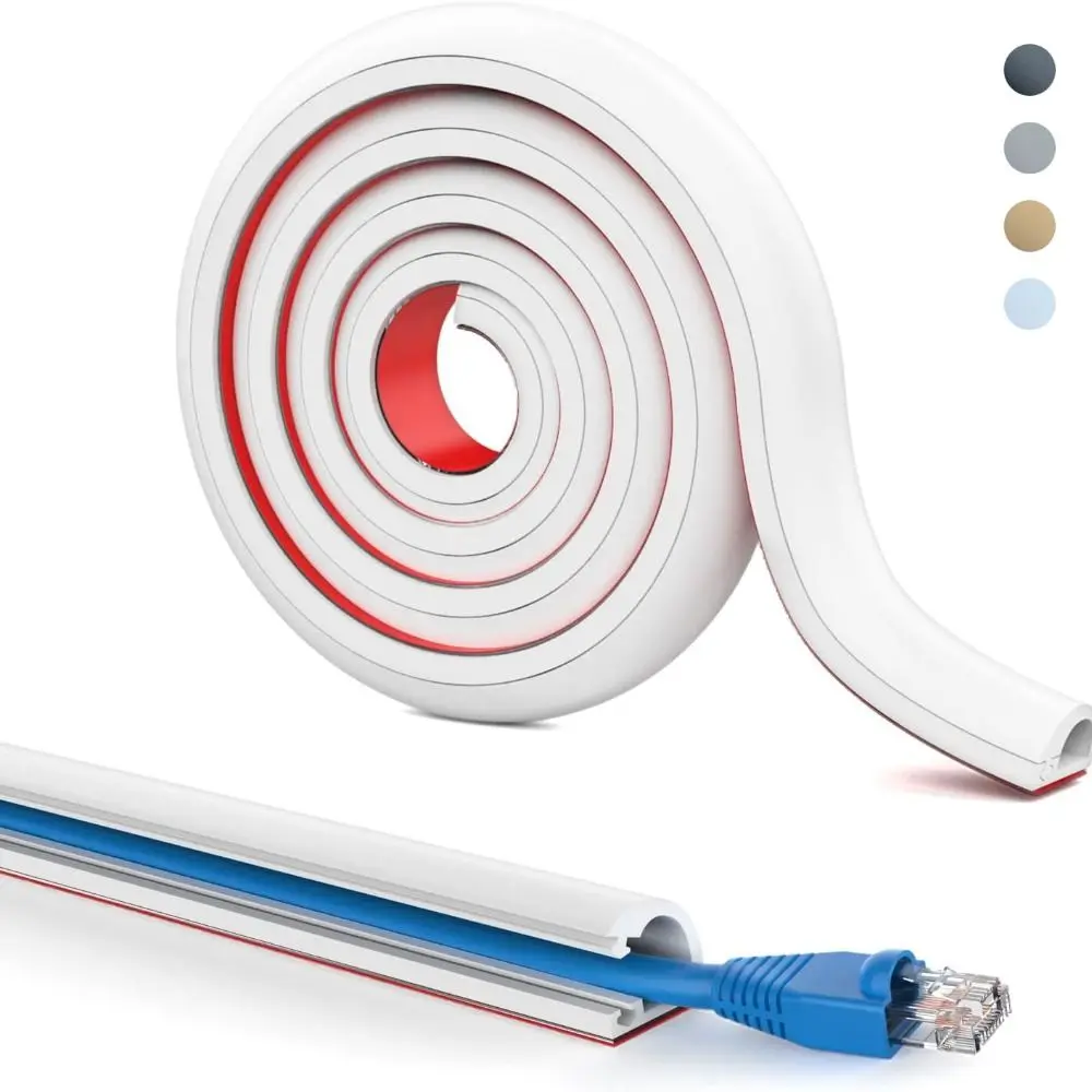 Professioneller selbstklebender Wandschnurversteck für den Raceway, 1 m Kabelabdeckung, Wandmontage, flexibler Kabel-Concealer, Heimbüro