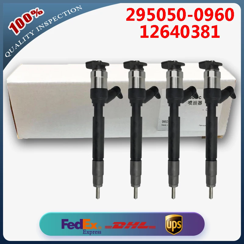 4PCS Common Rail Fuel Injector 295050-0960 12640381 for Duramax Engine 2.8L Holden Vehicle Colorado