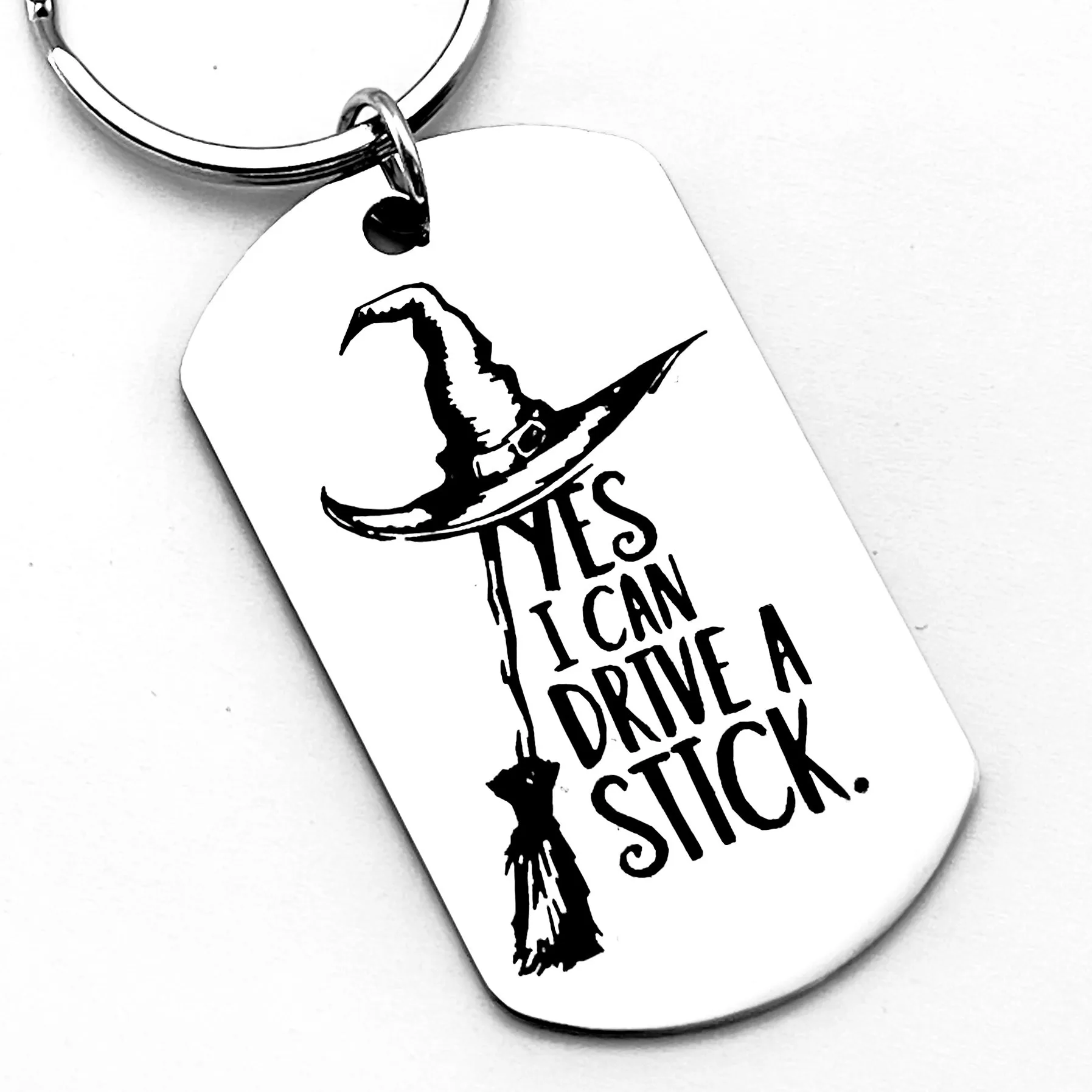 Porte-clés chapeau magique de sorcière, décoration magique de fête d'anniversaire, accessoires de nouveauté de fête de sorcière, motif de balai magique