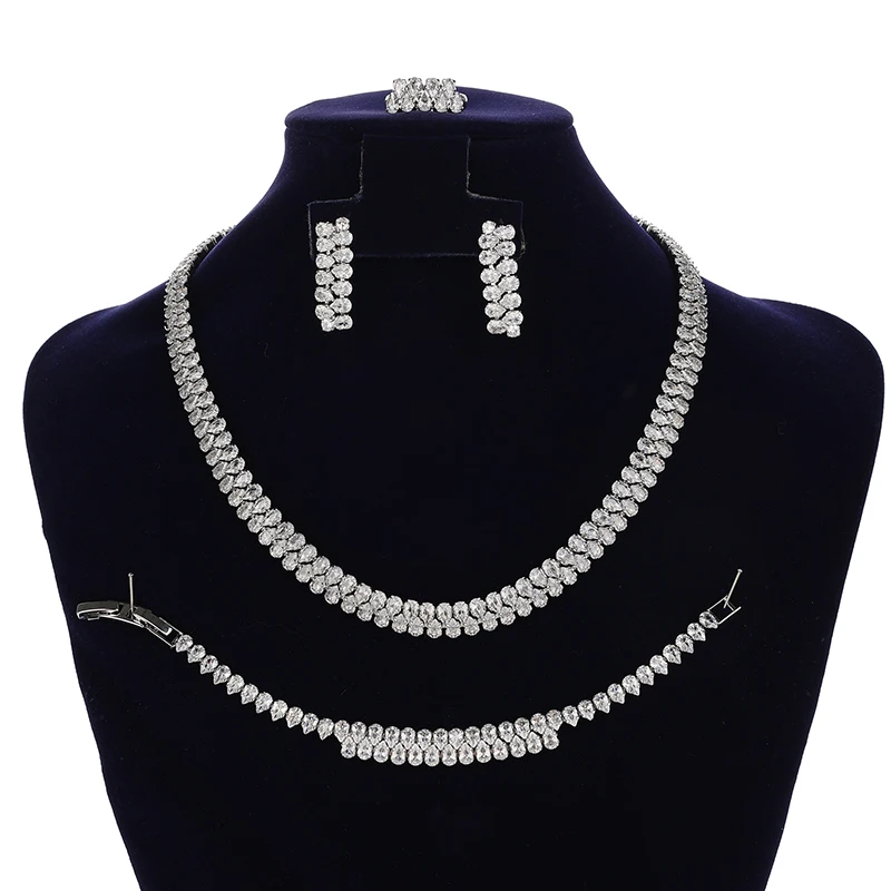 Jewelry Set HADIYANA Refined And Dignified Women Specific Zircon Jewelry Set BN9248 Wedding Party Gifts Accessories