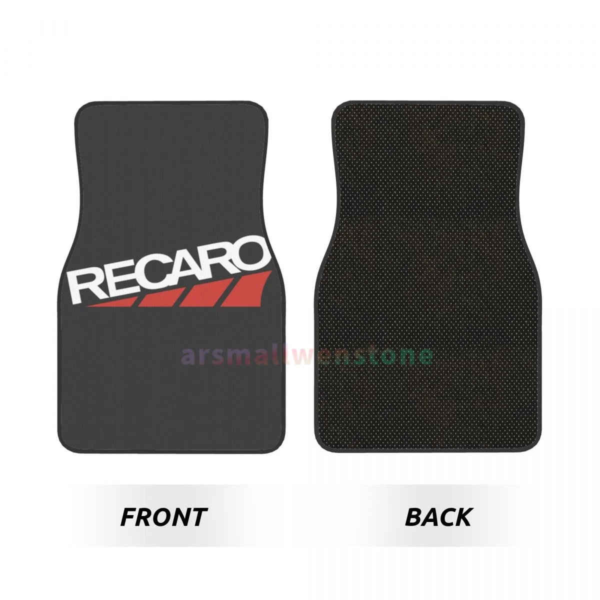 Recaros Logo Car Floormat Heavy Duty Front Rear Rubber Floor Mats Carpet Floor Protection Fits Most Vehicles