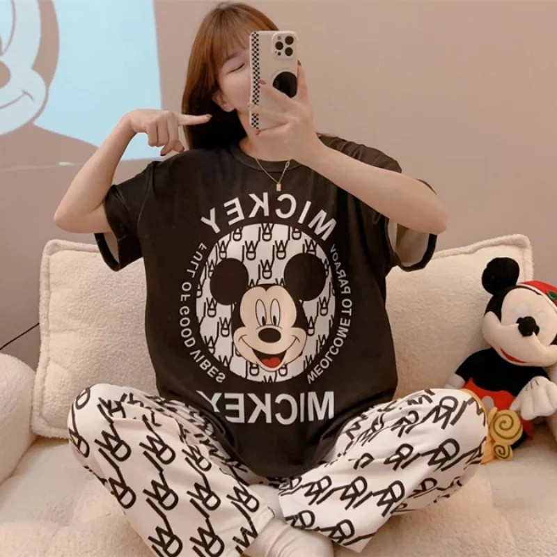 Women's Three-piece Pajamas Homewear Women Printed Pajamas Home Sets Pajama Sets Cute Girls Homewear