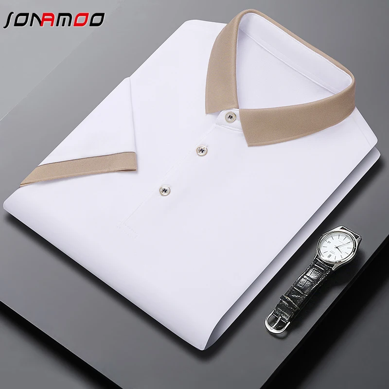 Summer New Men's Short Sleeve Solid POLO Casual Short Sleeve Polo Top Men's T-shirt