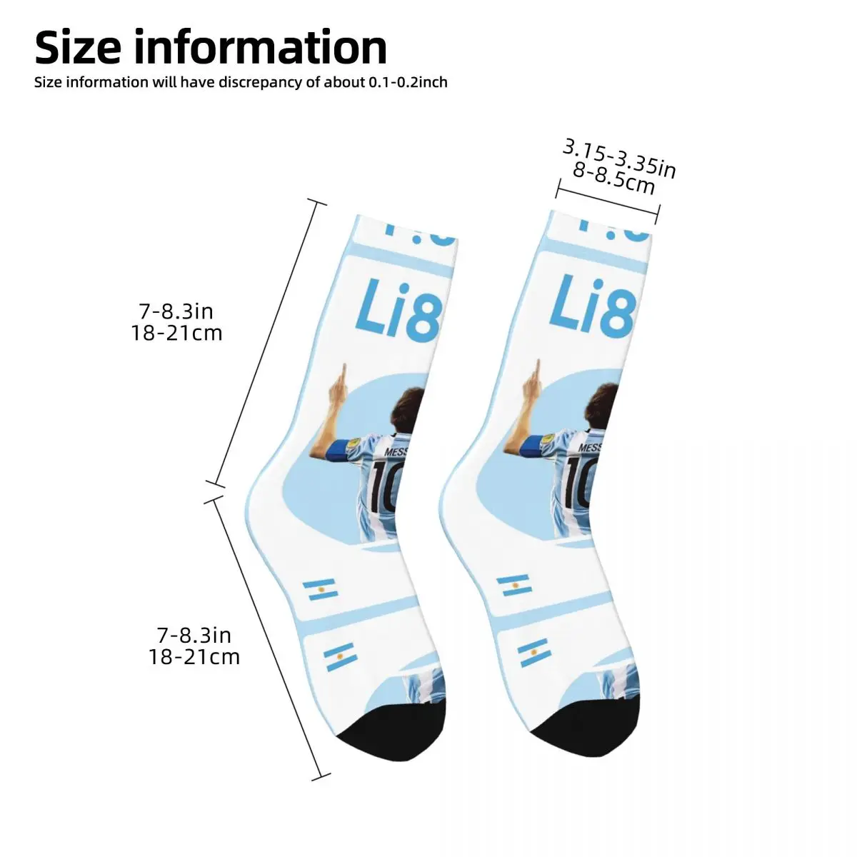 Celebracja Lionel i Andrﾩs oraz Messi i argentyna nr 10 karykatura kóz 15 przypadkowych graficznych elastyczne skarpety plecakowych