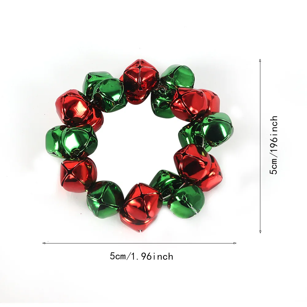 4PCS Christmas Metal New Colorful Bells Napkin Ring Table Setting Dining Kitchen Party Table Decor Napkin Buckle